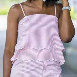 Sugarlips pink and white candy striped top